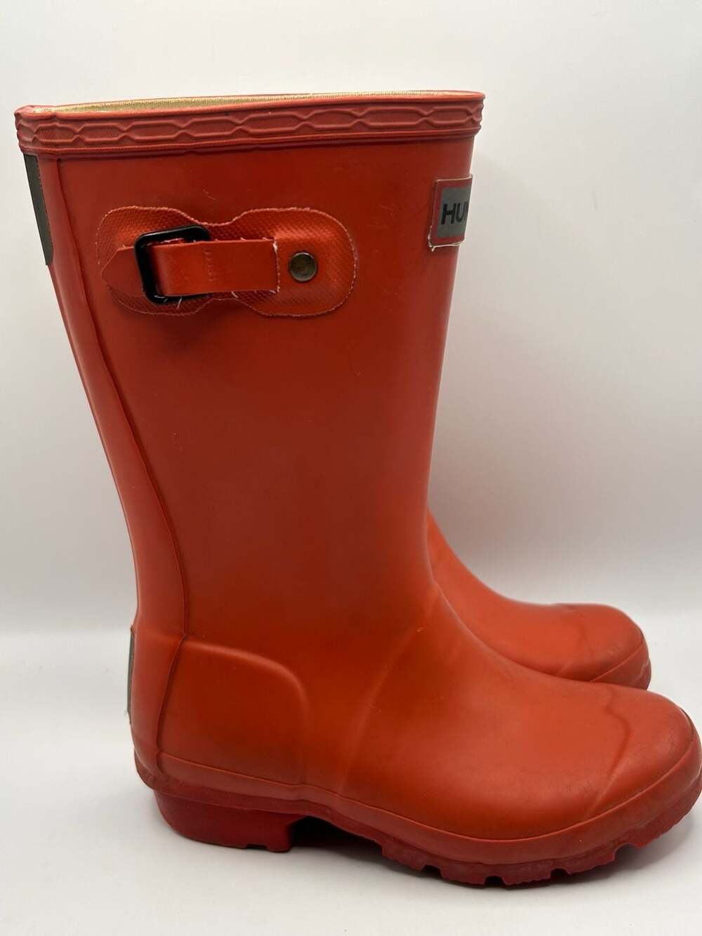 Hunter Kid's Original First Classic Rain Boots Poppy Coral US 13M/1F - Picture 2 of 6